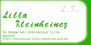 lilla kleinheincz business card